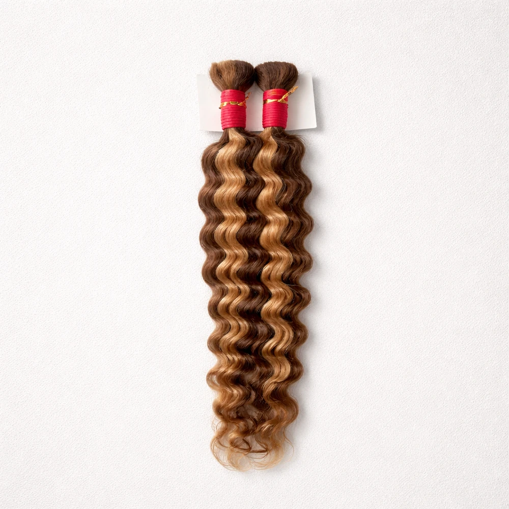 Bulk hair for braiding 20’ - Spiral Curls 100 gr Piano 22 inch