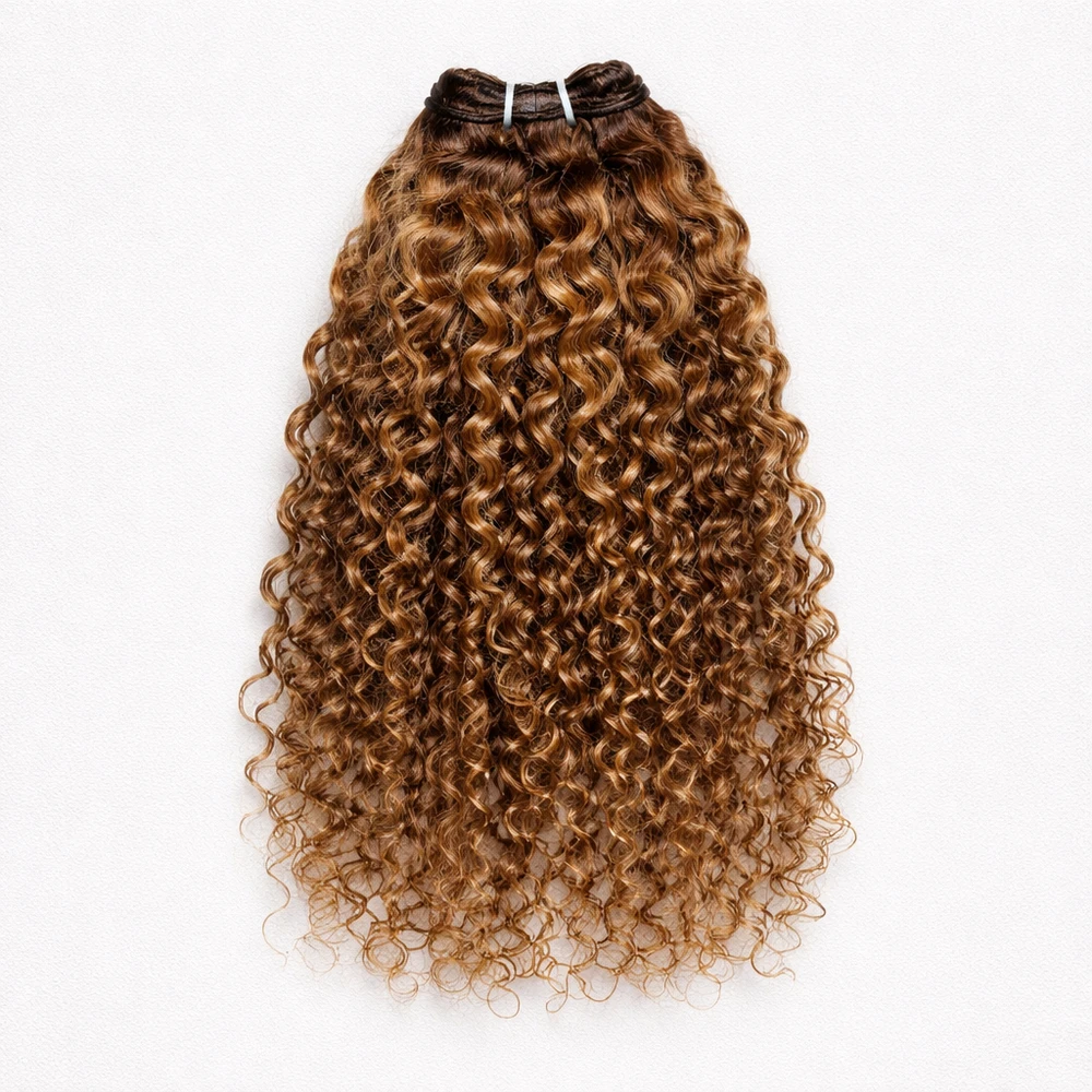 Weft extension Curly - Spiral Curls 100 gr Piano 60 cm
